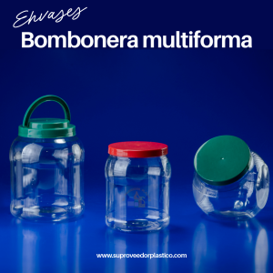 Bomboneras Plásticas PET Multiforma con y Sin Asa