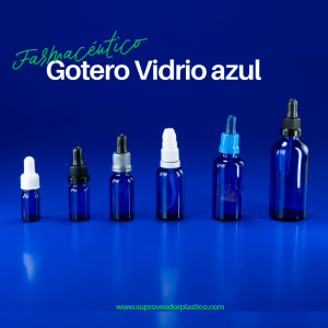 Gotero de Vidrio Azul