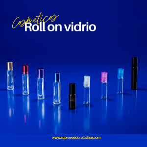 Frascos Roll-On  Vidrio con Tapa Metálica