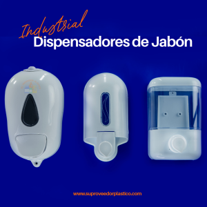 Dispensadores plásticos de jabón líquido y gel antibacterial para instalación en pared en Cali.